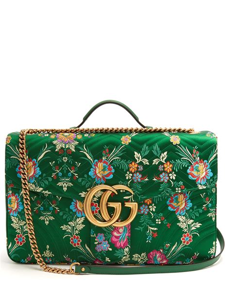 gucci green floral bag